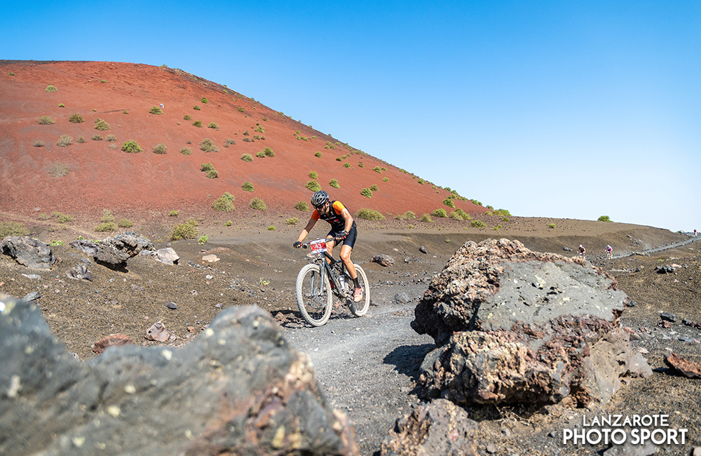 Cyclist on Ultrabike Lanzarote