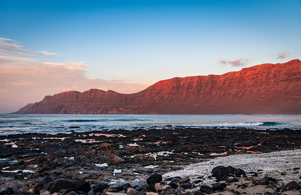 Risco de Famara al atardecer